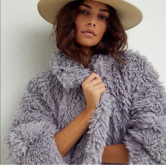 Free People Jackets & Blazers - Free People Gray Teddy Jacket size S
